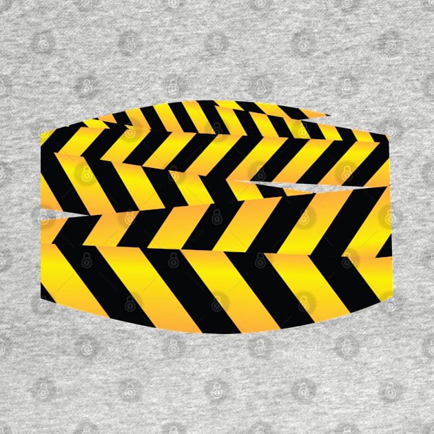 Caution Face Mask by CamcoGraphics